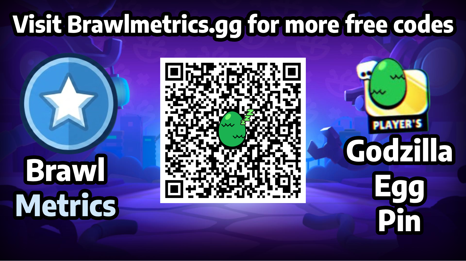 Godzilla Egg Pin free reward QR code